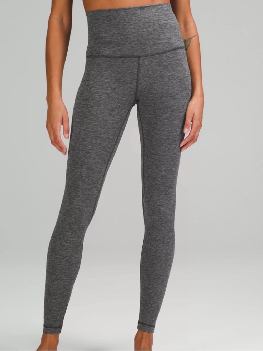 lululemon athletica Like New Charcoal Heather Gray High-Waist Yoga Leggings